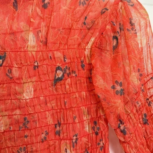 Free People Women's Hello There Top Size XS Color: Grenadine Combo Boho - Picture 5 of 10